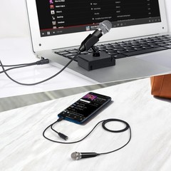Mini Mic for iPhone, Android, Laptop – Vocal, Video, Podcast Use, Black