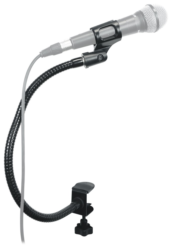 Rockville GN20 20″ DJ Gooseneck Microphone Stand, Clamps to Any Table or Stand