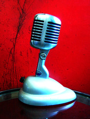 Vintage 1958 Stromberg Carlson MC-41 dynamic microphone Shure 55S Elvis w stand