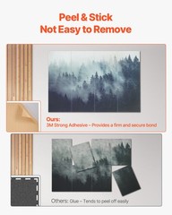 VEVOR 8 Pack Art Acoustic Panels 15.8 x 11.8 inch Self Adhesive for Home Forest