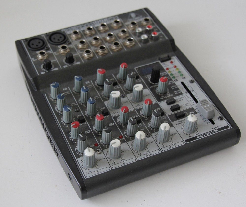 Behringer Xenyx Mixer 1002 FX / 10 Channel 2 Bus Effects Board (NO POWER CORD)
