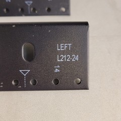 Lowell L212-24 Metal Rack Rails Pair Black Build a Rack Standard 14U