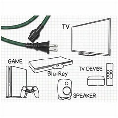 L/i15 EMX V2/1.3 oyaide glasses type plug power cable 1.3m from Japan