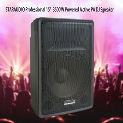 2 STARAUDIO PA Audio Speaker SD Card Powered Karaoke Bluetooth DJ Party Speakers