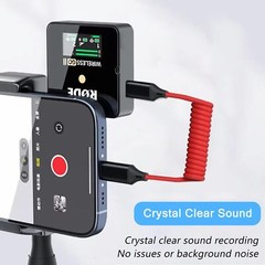 USB C Microphone Cable for RODE VideoMic Go II DJI Pocket Coiled Cord