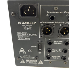 Ashly MX-508 (MX508) 8-Input Stereo Mic/Line Mixer W/POWERCORD