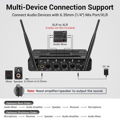 Wireless Microphone System – 10-Channel UHF Handheld, Headset & Lavalier Mics