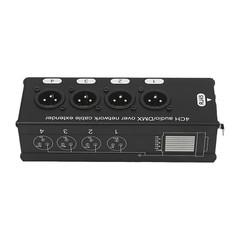 1Pair 4 Channel XLR Male Female Adapter to Single Ethercon Cable, Snake Extender