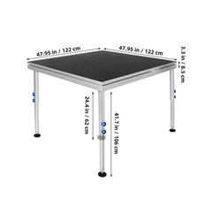 4 *4 ft Portable Stage Platform Modular System Height Adjustable Riser 24″ – 40″