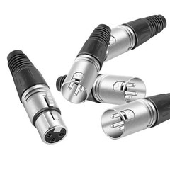 40X XLR DMX 3 Pin Male to Female MIC Snake Plug Audio Microphone Cable Connector
