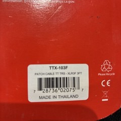 Hosa TTX-103F 3ft Balanced Interconnect – XLR3F to 1/4 in TRS NOS!!