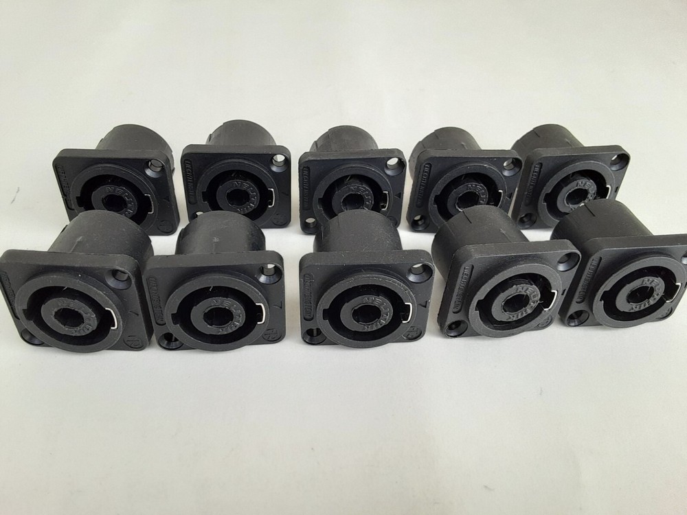 10X Neutrik NL4MP 4 Pole Speakon Connector Chassis Panel Mount Speaker Terminal