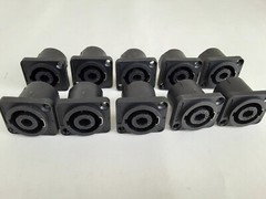10X Neutrik NL4MP 4 Pole Speakon Connector Chassis Panel Mount Speaker Terminal