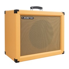 Sound Town 1 x 12″ 65W Guitar Speaker Plywood Cabinet w/ Orange Tolex (GUC112OR)