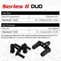 Rackstuds DUO20 Rack Mount Solution 20-Pack – Easy Server Setup