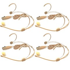 4x Headset Mic Headworn Microphone Mini XLR 4 Pin TA4F For Shure Wireless System