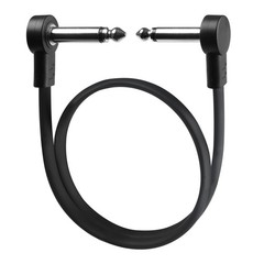 GOGHOST 18 Inch Guitar Patch Cables, 1/4″ TS Right Angle 18 INCH, Black