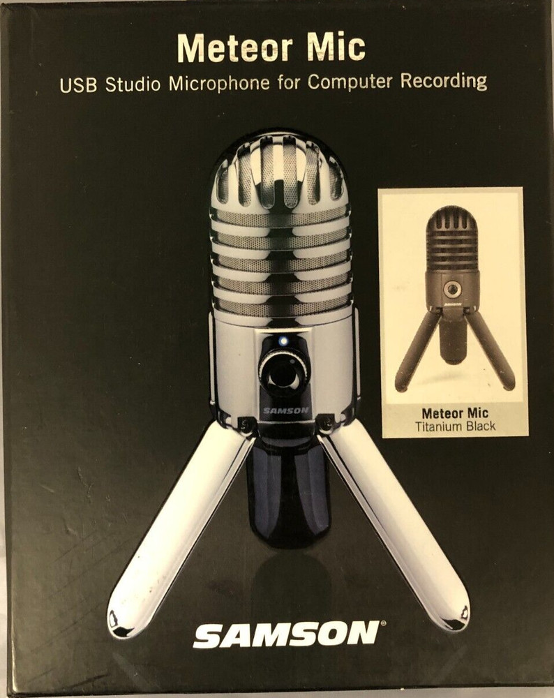 Samson Meteor Mic USB Studio Microphone Titanium Black Model SAMTR Brand NEW