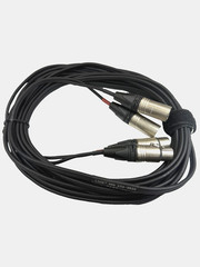 LASE 25 Ft Dual Microphone Cable w Genuine NEUTRIK NC3MXX 3Pin XLR M – NC3FXXX F