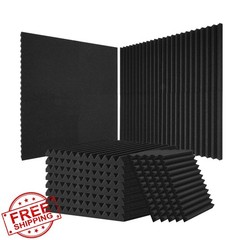 VEVOR Acoustic Foam Panels 80 Pack 12x12x1″ Soundproof Black