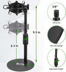 Adjustable Desk Mic Stand with Shock Mount for Audio-Technica AT2020