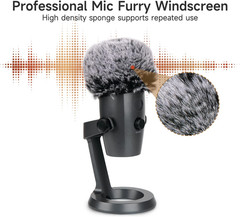 Blue Yeti Nano Pop Filter Professional Furry Windscreen Mic Cover Compatible wit
