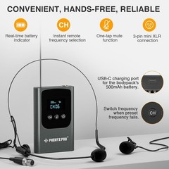 Phenyx Pro Dual Digital Wireless Microphone System PDP-2-1H1B – NEW
