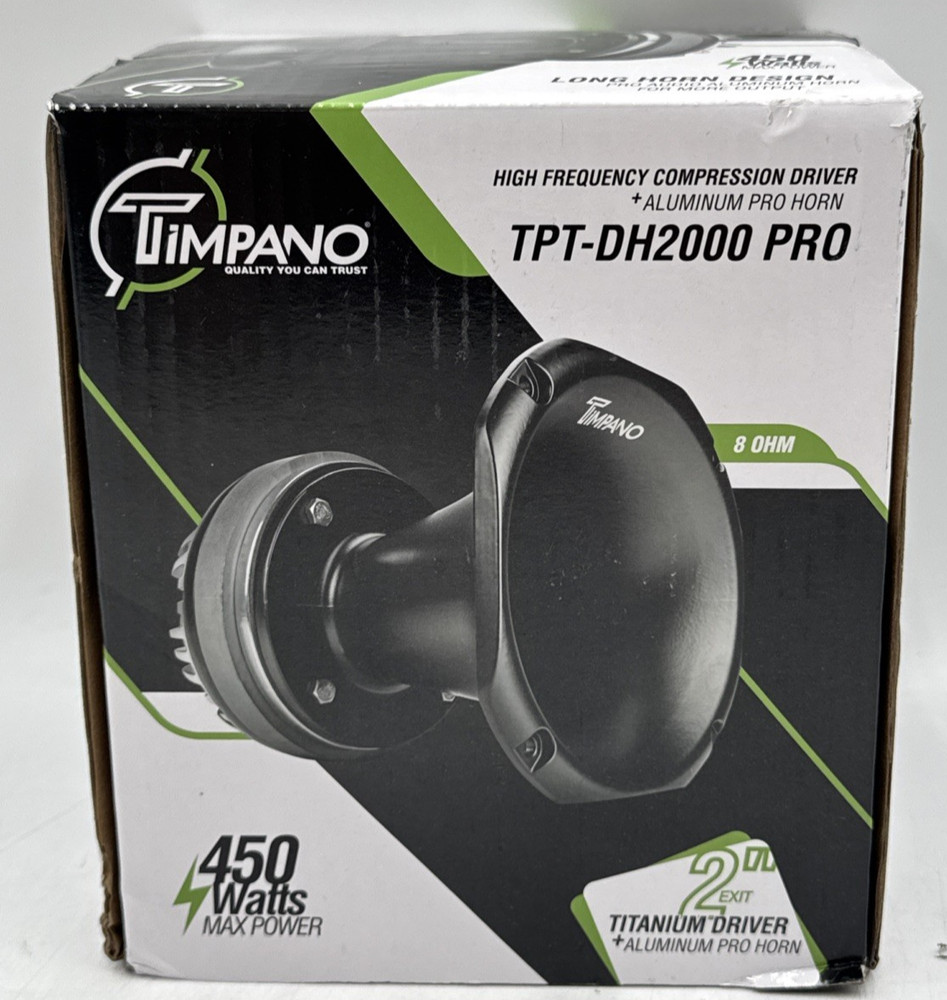 Timpano TPT-DH2000 PRO Exit Compression Driver and Horn – Black