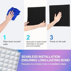 High-Density Black Acoustic Foam Panels – Fire-Resistant & Noise Absorbing