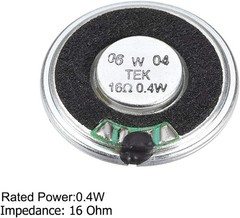 uxcell 0.5W 16 Ohm Micro Internal Speaker Magnet Loudspeaker 28mm Dia 4pcs