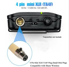 Skin Headset Microphone (TA4F) 4pin Mini XLR For Shure Wireless Beltpack