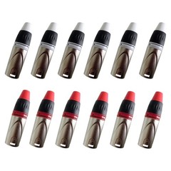 12Pack XLR 3Pin Male Plug with Plated Nickel Housing Audio Connector Microphone