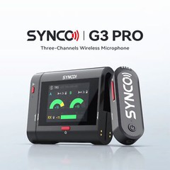 SYNCO G3 PRO 2.4G 3-Channel Wireless Microphone System for Camera Smartphone