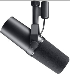 Shure SM7B Dynamic Vocal Microphone with Both Windscreens – XLR Studio Mic –