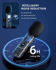 Rillpac Wireless Lavalier Microphones for iphone & Android Recording – 2 mics
