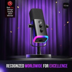FIFINE AM8 Gaming Microphone Dynamic USB/XLR PC Mic For Video Games & Streaming