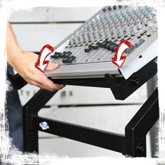 GRIFFIN Rack Mount Stand – Music Studio Recording Mixer Cart Rail Gear Holder