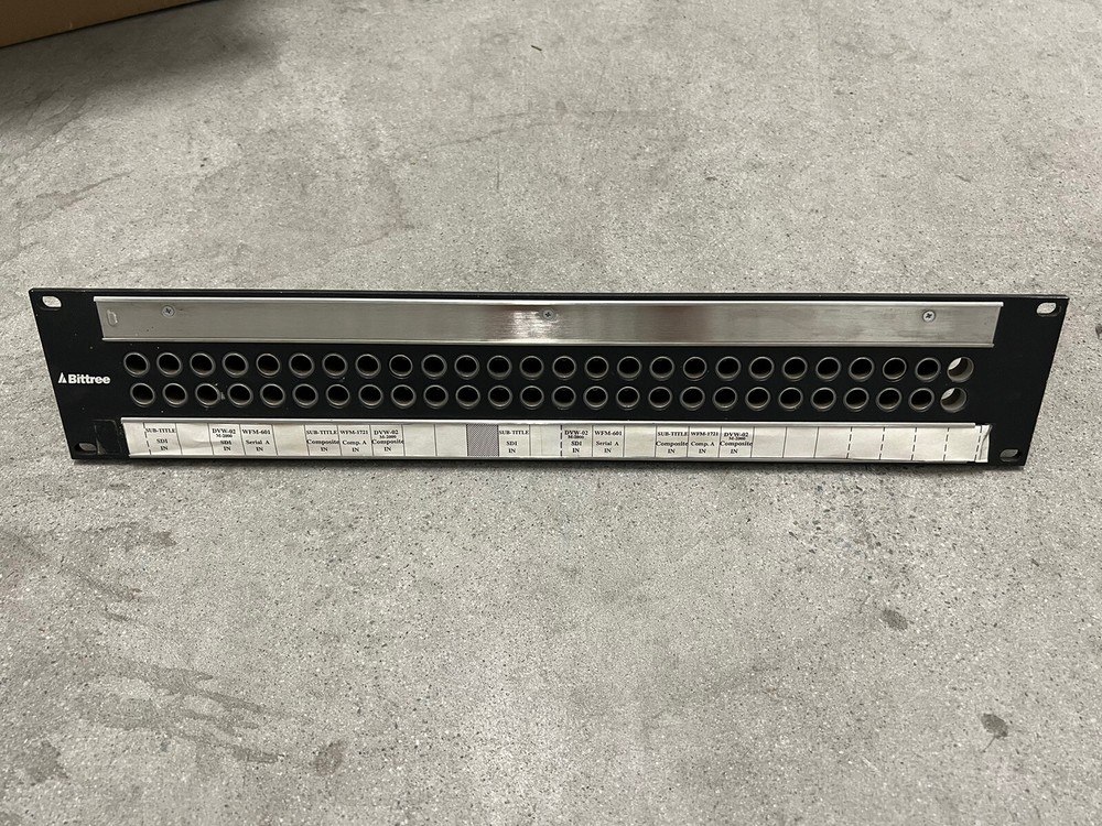 Bittree Audio Patchbay B52T 2×26 2RU with J214W Jacks Normalling Terminating