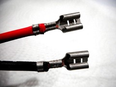 1/4″ Jack With 20″ Of 14Ga Speaker Cable & Double Crimped Push On Connectors