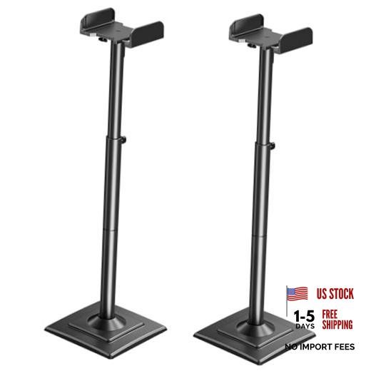 Universal Speaker Stands Pair Height Adjustable Max 43.3″, Height 34″-43.3″