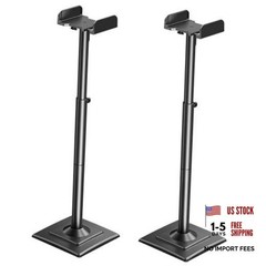 Universal Speaker Stands Pair Height Adjustable Max 43.3″, Height 34″-43.3″
