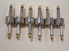 6 Pack 1/4″-1/4″ Male To Male Offset Effect Pedal Couplers