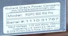 Richard Gray Power Company RGPC 600 RM Pro Power Conditioner; RGPC-600RM; 20A