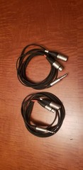 PAIR of Mogami 2528 1/4in TRS Male to XLR Male& XLR Female Insert Y Cables 10ft