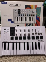 Arturia MiniLab 3 – MIDI Keyboard Controller – White, Does NOT Include Software