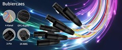M/F 4 Channel Multi-Media Snake Cable 4 Pairs Male to Female 3 Pin XLR Balanced