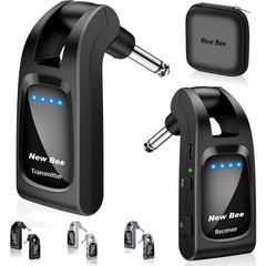 Wireless Guitar System 2.4GHz with 6 Channels 24Bit/48KHz Hi-Res Audio Rechar…