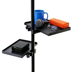 2 PCS Mic Stand Tray Clampon Shelf Recording Live Streaming 9.4×6.8 Inch