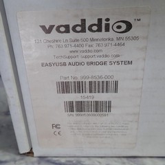 Vaddio EASYUSB AudioBridge USB Interface Black 998-8536-000 PC Mac USA Open Box