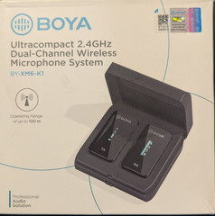 BOYA Wireless Lavalier Microphone, by-XM6 K1 2.4G Compact Professional Lapel Mic